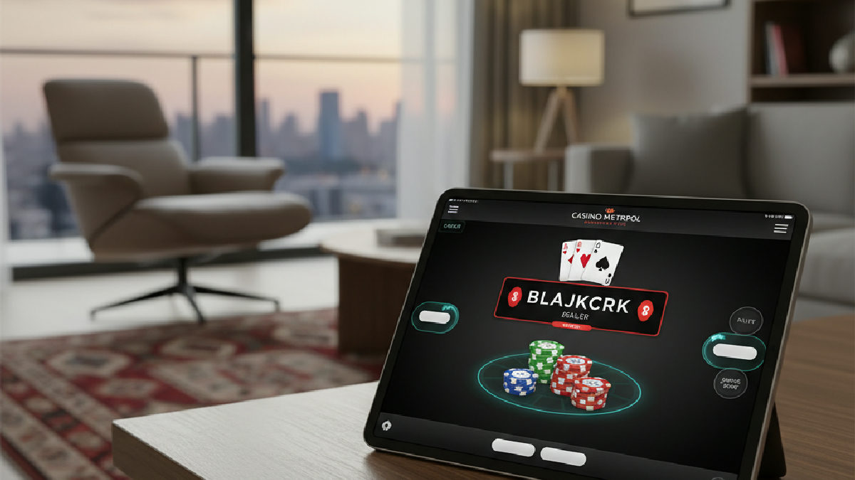 Mobil cihazda Casino Metropol canlı blackjack masası ve kolay erişim.