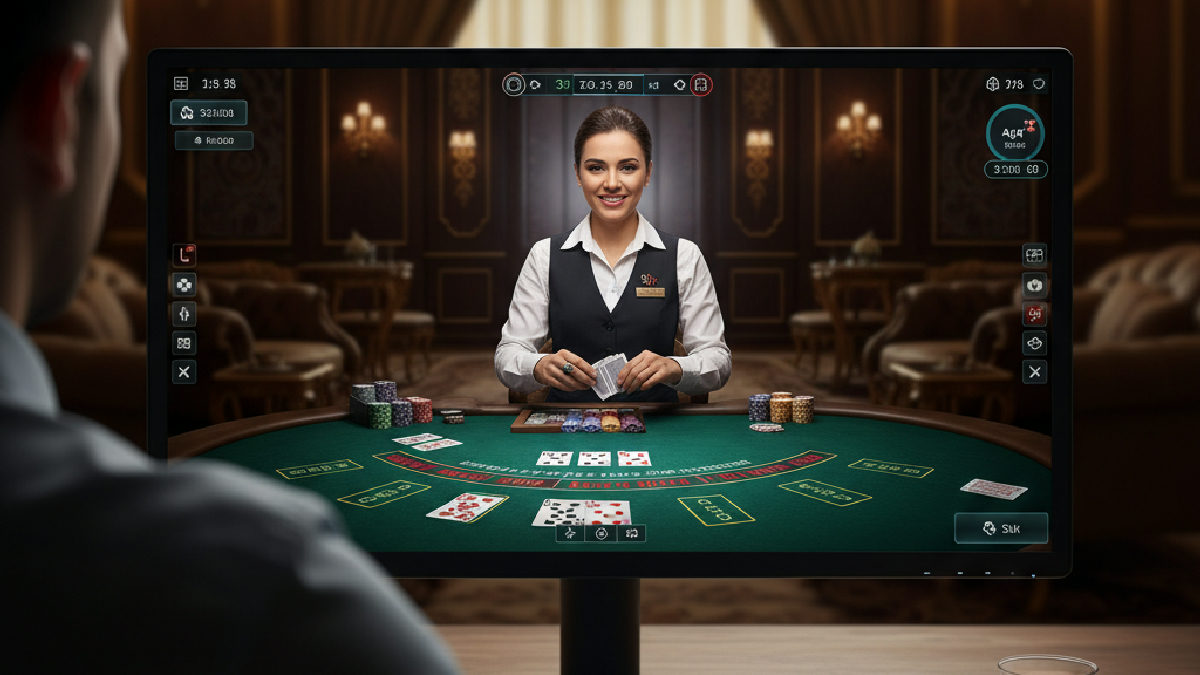 Casino Metropol canlı blackjack oynayan bir oyuncu ve kazanç stratejileri.